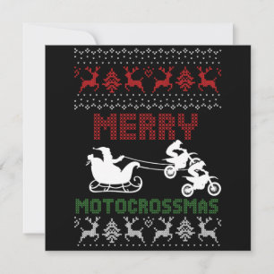Invitación Merry Motocross mas Deer Ugly Navidades Motorcicle