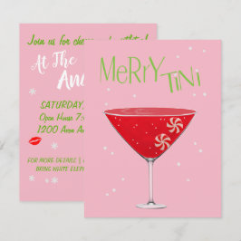 Invitación Merry-tini Merry Martini Holiday Cocktail Fiesta