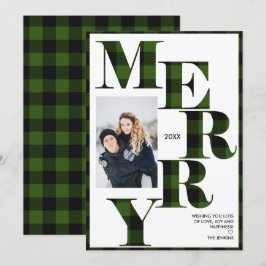 Invitación Merry | Vacaciones fotográficas verticales de búfa