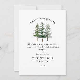 Invitación Merry y Bright - Navidades de la selva acuarela