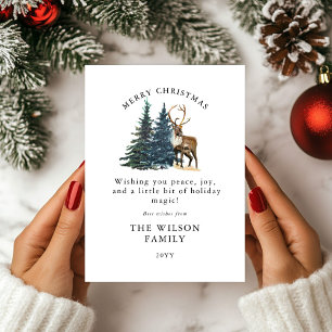 Invitación Merry y Bright - Navidades de la selva acuarela