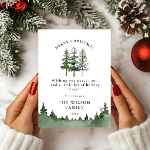Invitación Merry y Bright - Navidades de la selva acuarela