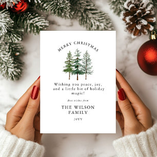 Invitación Merry y Bright - Navidades de la selva acuarela