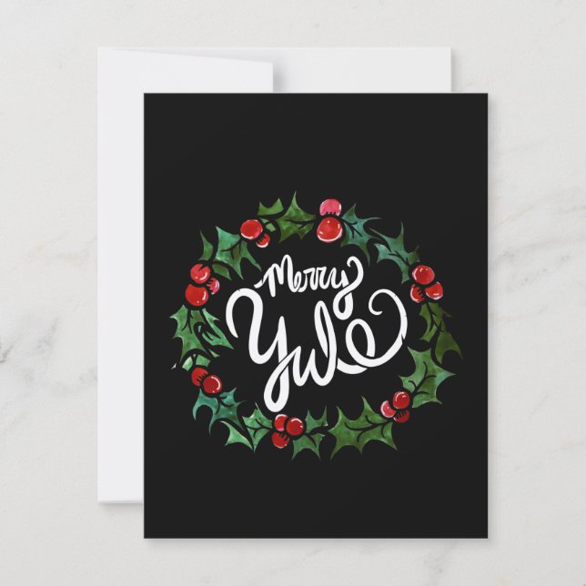 Invitación Merry Yule Pagan Holidays Wiccan Blessed Yule  (Anverso)