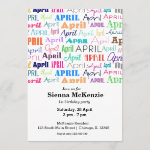Invitación Mes de cumpleaños abril