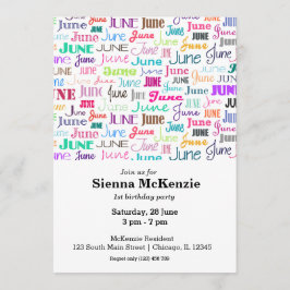 Invitación Mes de cumpleaños junio