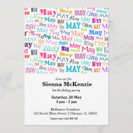 Invitación Mes de cumpleaños Mayo