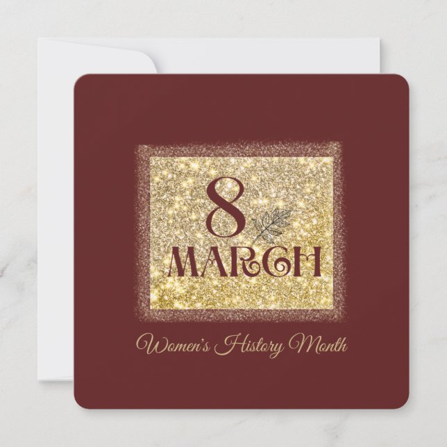 Invitación Mes de la historia de la mujer 2025 Marzo 8 (Anverso)