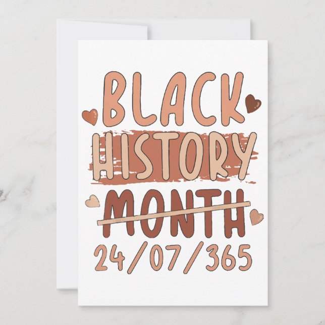 Invitación Mes de la historia negra Afro Melanin Mujeres negr (Anverso)