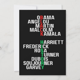 Invitación Mes de la Historia Negra Melanin King Reina Sista 