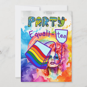 Invitación Mes de orgullo LGBT con arco iris