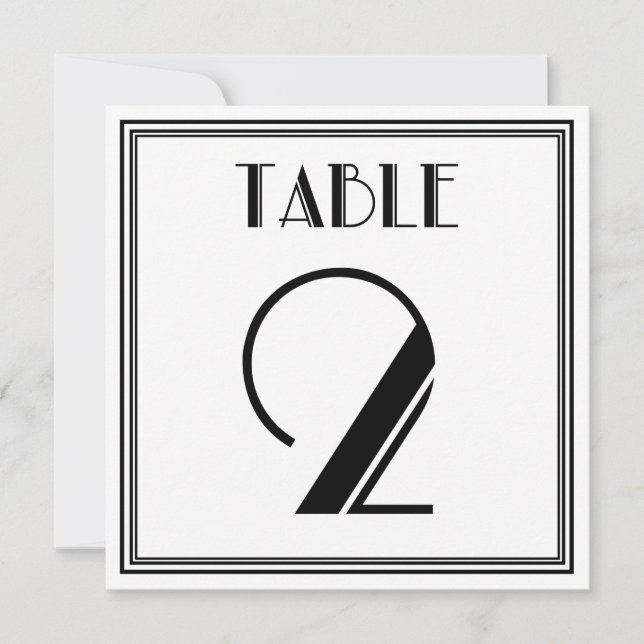 Invitación Mesa Art Déco Número 2 (Anverso)