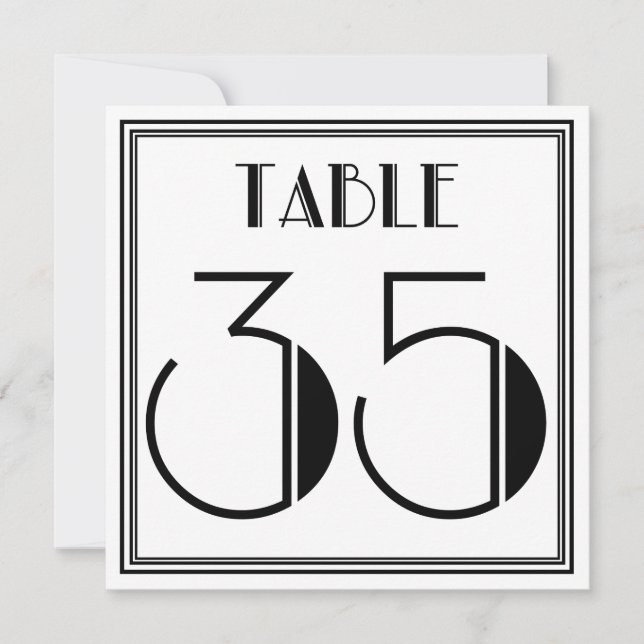 Invitación Mesa Art Déco Número 35 (Anverso)