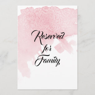 Invitación Mesa boda Rótulos de acuarela moderna Lavado rosa