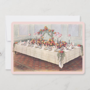 Invitación Mesa de banquete de boda vintage