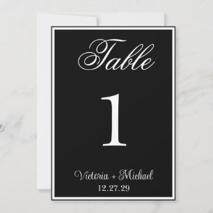 Invitación Mesa de boda vintage de lujo negro
