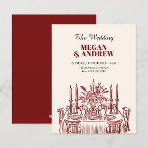Invitación Mesa de comedor clásica Boda
