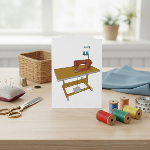 Invitación Mesa de Costura y Máquina