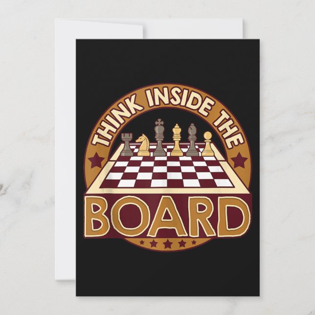 Invitación Mesa de juego de ajedrez del jugador de ajedrez de (Anverso)