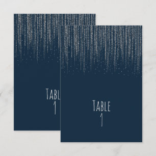 Invitación Mesa de Luces de Hielo Brillantes de Azul y Plata 