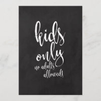 Mesa de Niños Señal de Boda de Tiza Asequible