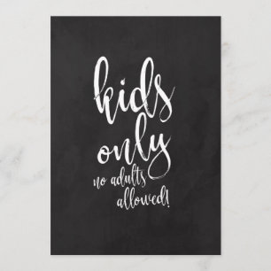 Invitación Mesa de Niños Señal de Boda de Tiza Asequible