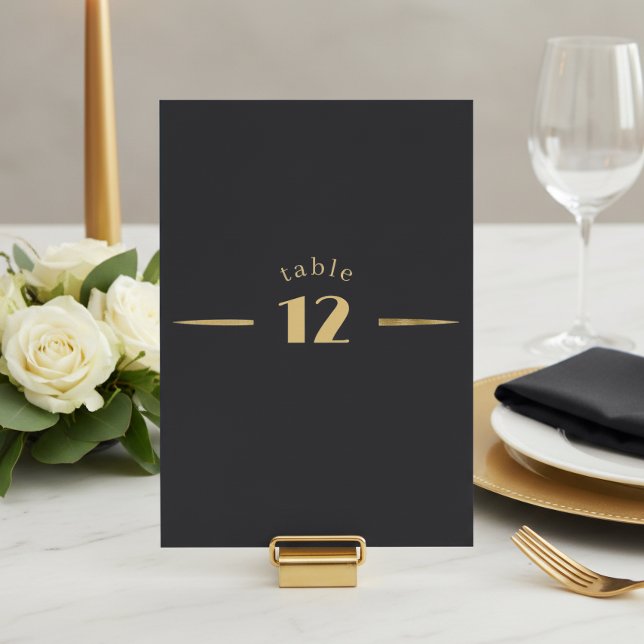 Invitación Mesa de olas esculturales No. Negro mate oro ID131 (Subido por el creador)