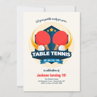 Invitación Mesa de ping pong
