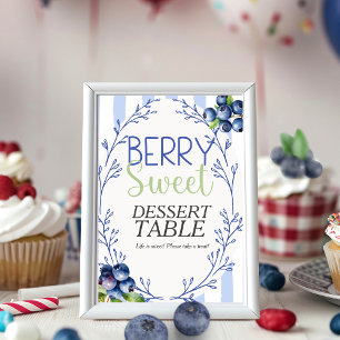 Invitación Mesa de Postre Muy Dulce de Arándano Señal