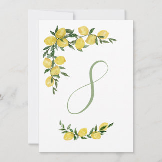 Invitación Mesa Limón Número Ocho
