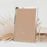 Invitación Mesa moderna Boho Tan Arch Tabla Seis Número de Ta<br><div class="desc">Diseñado para coordinar con para la colección de invitaciones a bodas "Arches Minimalistas". Para cambiar detalles, haga clic en "Detalles". Para mover el texto o cambiar el tamaño, la fuente o el color, haga clic en "Editar usando la herramienta de diseño". Vea el enlace de la colección en esta página...</div>