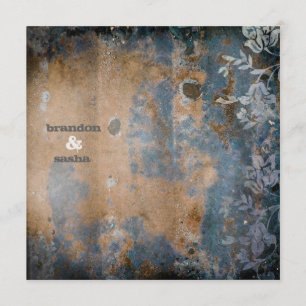 Invitación Metálico de oro rústico de la CROMATOGRAFÍA