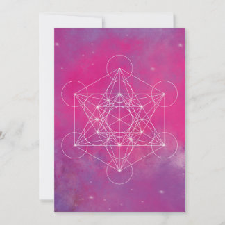 Invitación Metatrón, chakra, zen, geométrico sagrado, ángel