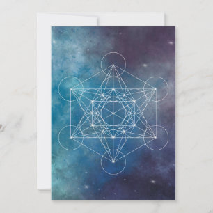 Invitación Metatrón, chakra, zen, geométrico sagrado, ángel