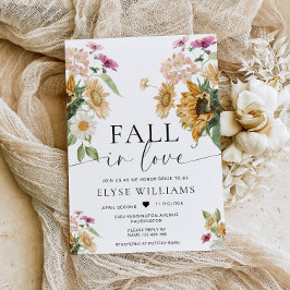 Invitación Mews Sunflower Cae Enamorado Ducha Nodal Otoño