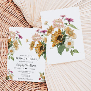 Invitación Mews Sunflower Cae La Ducha Bridal Otoño
