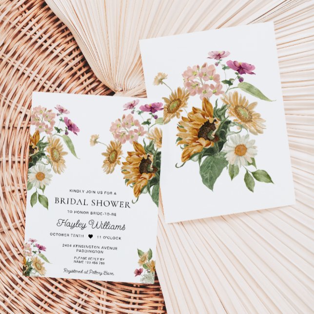 Invitación Mews Sunflower Cae La Ducha Bridal Otoño (Subido por el creador)