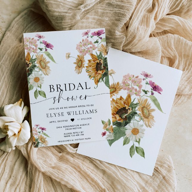 Invitación Mews Sunflower Cae La Ducha Bridal Otoño (Subido por el creador)