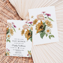 Invitación Mews Sunflower otoño otoño Baby Shower