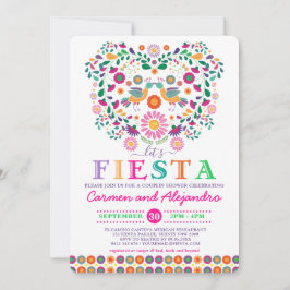 Invitación Mexican Fiesta Floral Co-Ed Bridal Shower