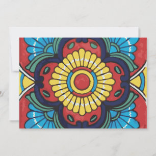 Invitación Mexican red talavera tile