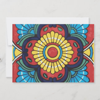 Invitación Mexican red talavera tile