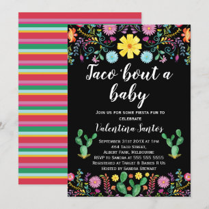 Invitación mexicana a Baby Shower Fiesta