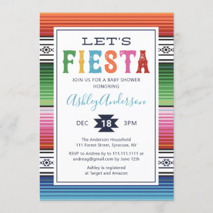 Invitación mexicana a Baby Shower Fiesta