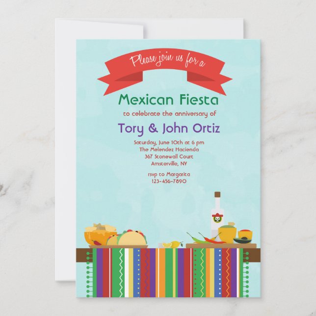 Invitación mexicana de la comida (Anverso)