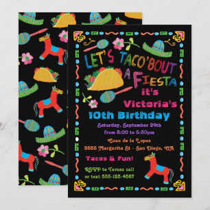 Invitación mexicana de la fiesta de cumpleaños de
