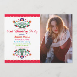 Invitación Mexicano floral Viva de la fiesta de la fiesta de