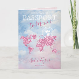 Invitación México 50 y el fabuloso mapa de pasaporte de cumpl