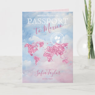 Invitación México 50 y el fabuloso mapa de pasaporte de cumpl