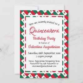 Invitación MÉXICO Quinceañera Cumpleaños Personalizado